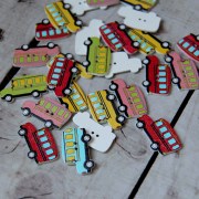 Пуговица деревянная Автобус M011-82