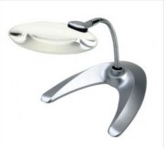 MG5B-2 Настільна лупа з підсвіткою з віконцем. D 107 mm. 2 кратне та 6 кратне збільшення