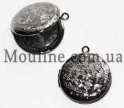 Медальон Круг 28 мм черный