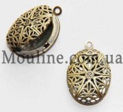 Медальон Овал ажурный бронза