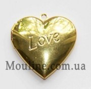 Медальон Сердце золото