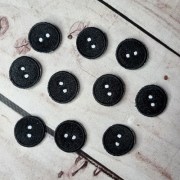 Аплікація ґудзик чорний