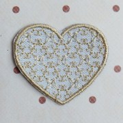 Нашивка пришивна аплікація Серце ажурне