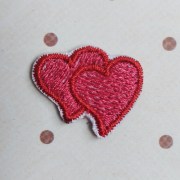 Нашивка пришивна аплікація Два серця