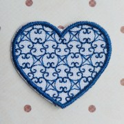 Нашивка пришивна аплікація Серце ажурне