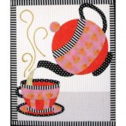 Набор Пэчворк без иголки Чайник и чашка красные K0378