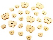 Набор пуговиц деревянных Бабочки CW342 B