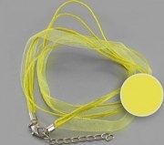 Основа для украшения 45 см лента+шнур желтый