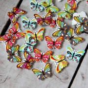 Пуговица деревянная украшение Бабочка