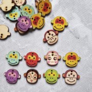 Пуговица деревянная Обезьяна P011-39