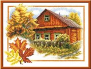 Набор для вышивания крестом Панна ПС-0314 Осень в деревне
