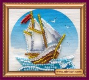 AMA-009 Вітрильник. Абрис Арт. Набір-магніт для вишивання бісером (АМА-009)