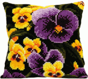 Набор для вышивки подушки Чарівна Мить РТ-142 Анютины глазки