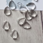 Линза (кабошон) Капля 13х18 мм, стекло