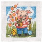 Набор для вышивания РТО C073 Поросенок на грядке
