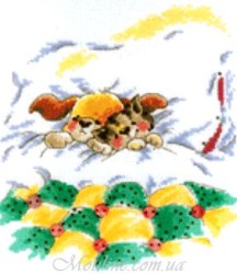 Набор для вышивания крестом RTO 209 Котенок и щенок