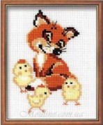 Набор для вышивания Риолис 414 Лисенок с цыплятами