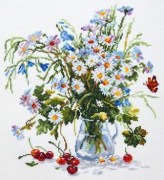 Набор для вышивания Чудесная игла 40-40 Ромашки и колокольчики