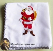 Салфетка с вышивкой Санта