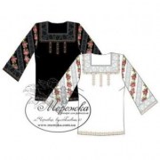 Схема для вышивания женской вышиванки, 12-43 Романтика, Мережка