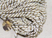 Шнур декоративный 3 мм бело-золотой