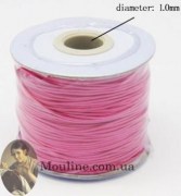 Шнур вощеный нейлон 1 мм розовый