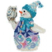 Набір для вишивання "Snowy Owl Snowman//Сніговик і снігова сова" Mill Hill JS205103