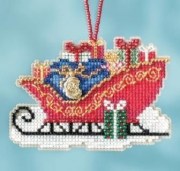 Набор для вышивания Милл Хилл Традиционные санки