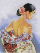 Набір для вишивки хрестом LanArte Flower Scarf "Квітковий шарф" PN-0154991