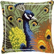 Набор крестом Вервако PN-0145700 Подушка Павлин