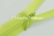 Молния 20 см YKK спиральная потайная неразъемная салатовая