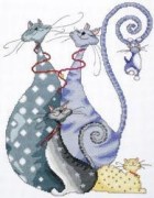 Набор для вышивки крестом Design Works 2490 Cat Pack / Кучка котов