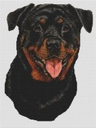 Схема бумажная для вышивки крестом Rottweiler