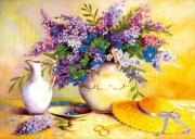 Набор для вышивания лентами Сирень Ribbon Embroidery