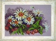 Набор для вышивки крестиком Чарівна Мить 430 Букет ромашек