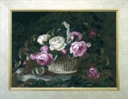 Набор для вышивки крестиком Чарівна Мить 518 Розы в корзине 