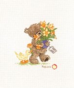 Набор для вышивки Vervaco VB22 Мишка с букетом
