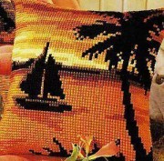 Набор для вышивания Vervaco Подушка Море 2