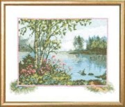 Набор для вышивания крестом Чарівна Мить А-120, Флоксы на берегу