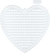 Заготовка из пластиковой канвы Сердечко белая №7