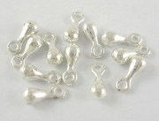 Капелька - окончание для цепочки серебряное