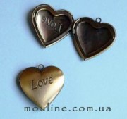 Медальон в виде Сердца бронзовый
