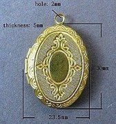 Медальон овальный золотой для фото