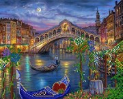 АК3-035 Венеціанська місяць. А-строчка. Схема на тканині для вишивання бісером