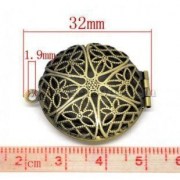 Медальон Круглый ажурный бронза
