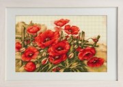 Набор для вышивания Luca-S 490 Полевые маки