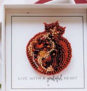 AD-027 Брошка Гранат. АбрисАрт. Набір для вишивки бісером