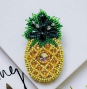 AD-029 Брошка Ананас. АбрисАрт. Набір для вишивки бісером