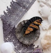 Набор для создания Брошь Перо на холсте Абрис Арт AD-040