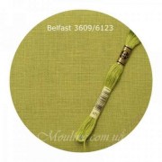 Лен для вышивания Zweigart Belfast Linen 32 ct цвет 6123 сладкий горох / Sweat Pea